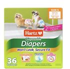 5 Pack - Hartz Disposable Dog Diapers Waist Size 22"-34" LL 26lbs