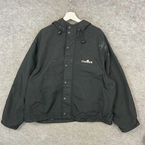 Chaqueta Carhartt De Colección Para Hombres XXL 2XL Negra Ropa de Trabajo Activa Con Capucha Hecha en EE. UU. - Imagen 1 de 16