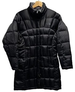 The North Face Girl's Size M Full Zip 600 Down Black Quilted Puffer Coat Jacket - Picture 1 of 13
