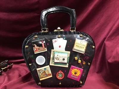 Bolso de Mano Vintage Años 60 Faye Mell Miami Fla Mimbre Juegos de Azar Vegas Cartera Paja Años 50 Foto 1 de 4