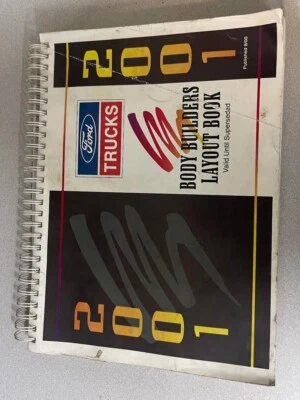 2001 Ford Truck F150 F250 F350 F650 Super Duty Ranger Body Builders Manual OEM - Image 1 of 4