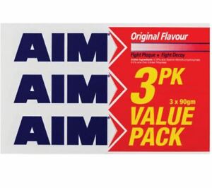 3 PACK OF AIM TOOTHPASTE ORIGINAL  TOOTHPASTE IN TOTAL EXP 2022