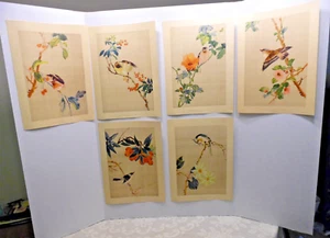 6 impresiones artísticas chinas de flores de aves de tung, Lai-Chen reproducciones de acuarela - Imagen 1 de 13