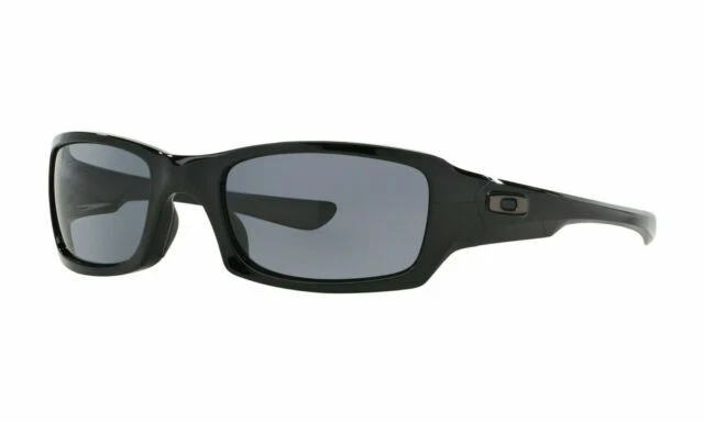 Oakley OO9238-04 Fives Squared Sunglasses for Men - Polished Black/Grey