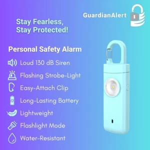 Safety Alarm Keychain for Women Protection Rechargeable 130dB Self Defense Siren - Picture 1 of 21