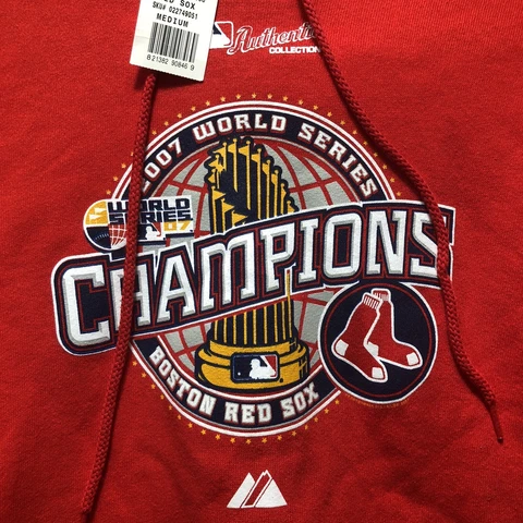 Boston Red Sox 2007 World Series Champs Hoodie Sweatshirt MLB Baseball Sz M NEW Cover