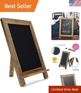 Portable Magnetic Chalkboard with Rustic Pine Frame - Easy To Use & Clean - Picture 1 of 6