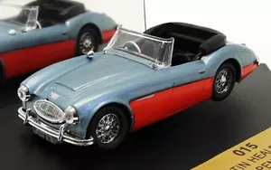 Vitesse 1/43 Scale Model Car 015 - 1963 Austin Healey 3000 Open - Blue/Red - Picture 1 of 4