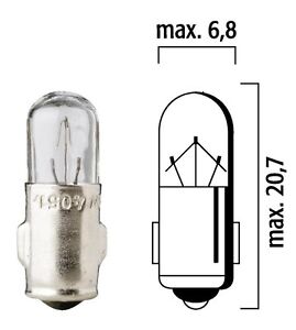 10 Flosser 4051 12V 2W BA7S Dash Light Mini Bulbs - VW Porchase 912 - Made in EU