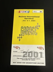 NASCAR Daytona International Speedway Garage Pass No.1166 RCR Team Issued 2001 - Picture 1 of 14