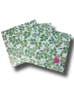 ikea tisch untersetzer quadrat plastik decke set dreiteilig blume floral - Bild 1 von 2
