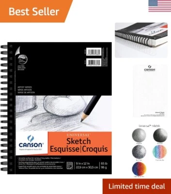 Almohadilla de dibujo universal de 9x12 pulgadas - perfecta para lápices y carbón, 100 hojas Foto 1 de 4