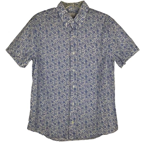 Camisa J.Crew Liberty Tela Abotonada Manga Corta Azul Blanco Floral Niñas 14 - Imagen 1 de 8