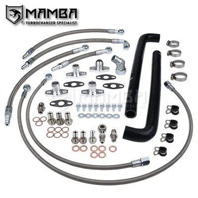 Комплект турбонаддува масла и воды MAMBA Mitsubishi 6G72T 3000GT VR4 Stealth TD04 - Изображение 1 из 4
