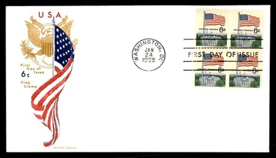Mayfairstamps US FDC 1968 Flag and White House 6c First Day Cover aau_91349 - Image 1 of 2