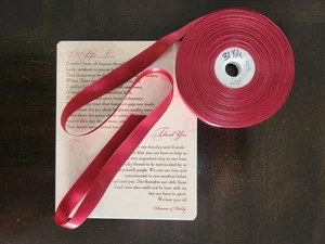 5/8" X 31Yds Burgundy #17 Double Face Satin, Beaux Regards - Picture 1 of 5