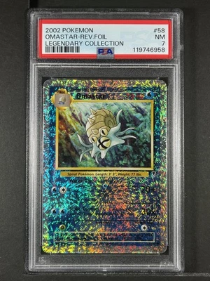 Omastar Reverse Foil #58 2002 Pokemon Legendary Collection PSA 7 250001 - Image 1 of 2