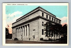 Birmingham AL-Alabama, öffentliche Bibliothek, um 1936 Vintage Souvenir Postkarte - Bild 1 von 2