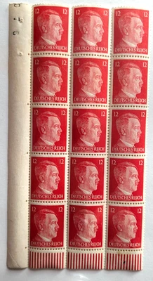 15- Stamps Germany 1941-1944 /  Hitler 12 Pfennig Block MNH  (104) - Image 1 of 3