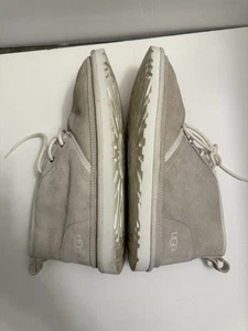 UGG Neumel M/3236 White Leather Chukka Ankle Boots Size 10US 9UK 43EU NWD - Picture 1 of 5