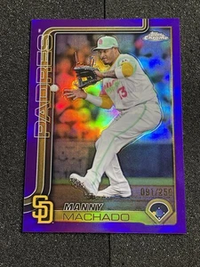 2025 Topps Chrome - Manny Machado #53 Purple Refractor /250 - Picture 1 of 2