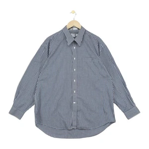 Balmain Check Shirt Mens Size XL Blue Long Sleeve Casual - Picture 1 of 15