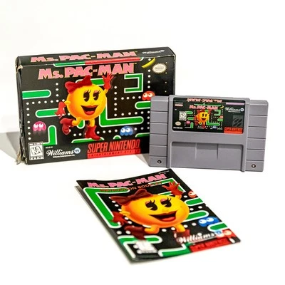 Ms. Pac-Man Super Nintendo 1996 SNES w/ Box – Clean Tested - Image 1 of 4