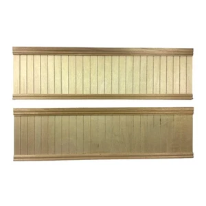 Dolls House Bare Wood Wainscoting Panel 2pcs (DIY864) - 1:12 Scale Miniatures - Picture 1 of 5