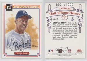 2004 Donruss Diamond Kings Hall of Fame Heroes George Brett (White Jersey) HOF