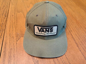 Vans Men's Hat Cap-Khaki green, Adjustable Built Strong, Cali Casual Never Worn 