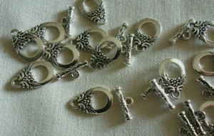 10 Antique Silver Toggle Clasps 17mm x 12mm Bar 14mm #0320 Australian Seller - Picture 1 of 1
