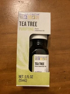 Aura Cacia Essential Oil Tea Tree, 0.5 fl oz (15 mL) Purifying New In Box!! - Picture 1 of 1
