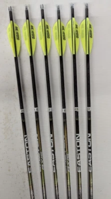 Easton Axis Long Range "Match Grade" 250 4mm Carbon Arrows! AAE Hybrid Vanes - Image 1 of 3