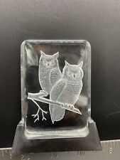Acrylic Trinket Box with Lazer Engraved Owls from 1981