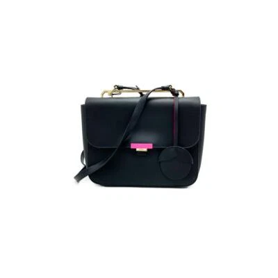 FURLA authentic elysir shoulder bag black color leather material with strap VN01 - Image 1 of 4
