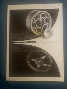 Rarissima Pubblicità Ruote e Volanti MOMO DESIGN-Milano del  1976 - Picture 1 of 1
