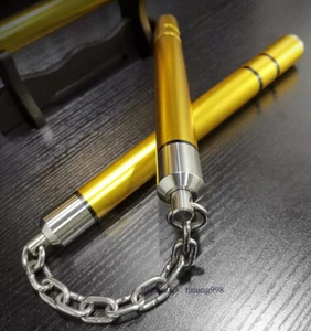 600g Yellow Bruce Lee Shuangjieao Alloy Staff Collection Gift New - Picture 1 of 5