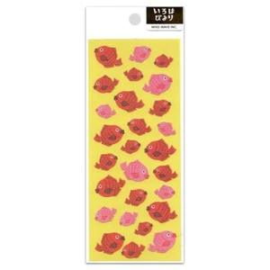 RED FISH STICKERS Sticker Sheet Tai Taiyaki Japanese Icon Scrapbook Kids Craft - Picture 1 of 2