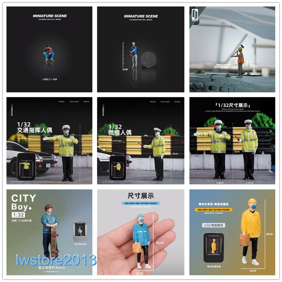 1/32 Policeman Male Scene Props Miniatures Figures Model For Cars Vehicles Toys - Image 1 of 1