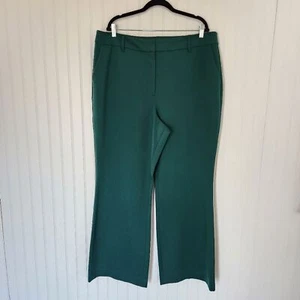 BODEN Green Ponte Knit Office Careerwear Wide Leg Trouser Pants 20/22R - Picture 1 of 6