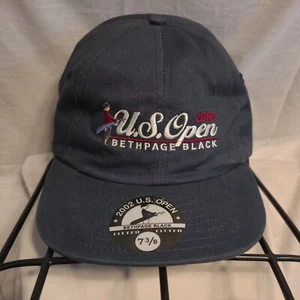 Vintage 2002 US Open Bethpage schwarz New Era Herren passend marineblau Mütze/Kappe Gr. 7 3/8 Neu aus altem Lagerbestand - Bild 1 von 8