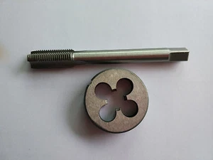 Lots 1pc HSS 7/16-20 Plug Left Tap and 1pc 7/16-20 Left Die Threading Tool - Picture 1 of 3