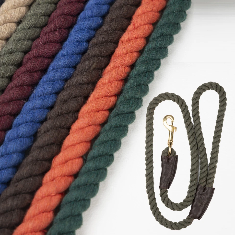 Rope Dog Lead Training Pet Leash with Clip Puppy Strong Roped 100% Cotton Rydale - Image 1 of 1