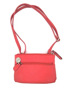 Rosetti Crossbody Handbag Women Coral Pink Organizer Purse Shoulder Bag MINT - Picture 1 of 8