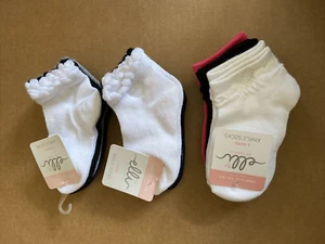 *12 pairs* Little Girl's elli by Capelli Ankle Socks Size Small *NEW* - Picture 1 of 4