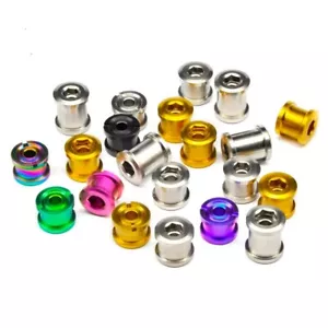 10pcs (5 set) Titanium Bolt & Nut M8 Crankset Chainrin Bicycle Parts Accessories - Picture 1 of 15