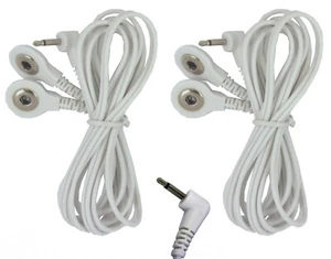 TENS ELECTRODE LEAD WIRES 2.5mm WITH A STUD/SNAP CONNECTION One Pair - Picture 1 of 8