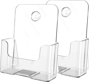 Maxgear Porta Brochure Acrilico 6 X 8 Pollici, Espositore Plastica Trasparente Volantino Ho - Foto 1 di 12