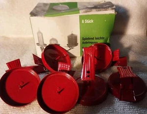 Vintage Christmas RARE Universal Candle Holders +Set of 6+ Made in Germany NOS - Picture 1 of 7