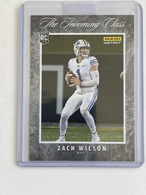 2021 Panini Instant The Incoming Class ZACH WILSON Rookie RC 1/3109 BYU - Image 1 of 2